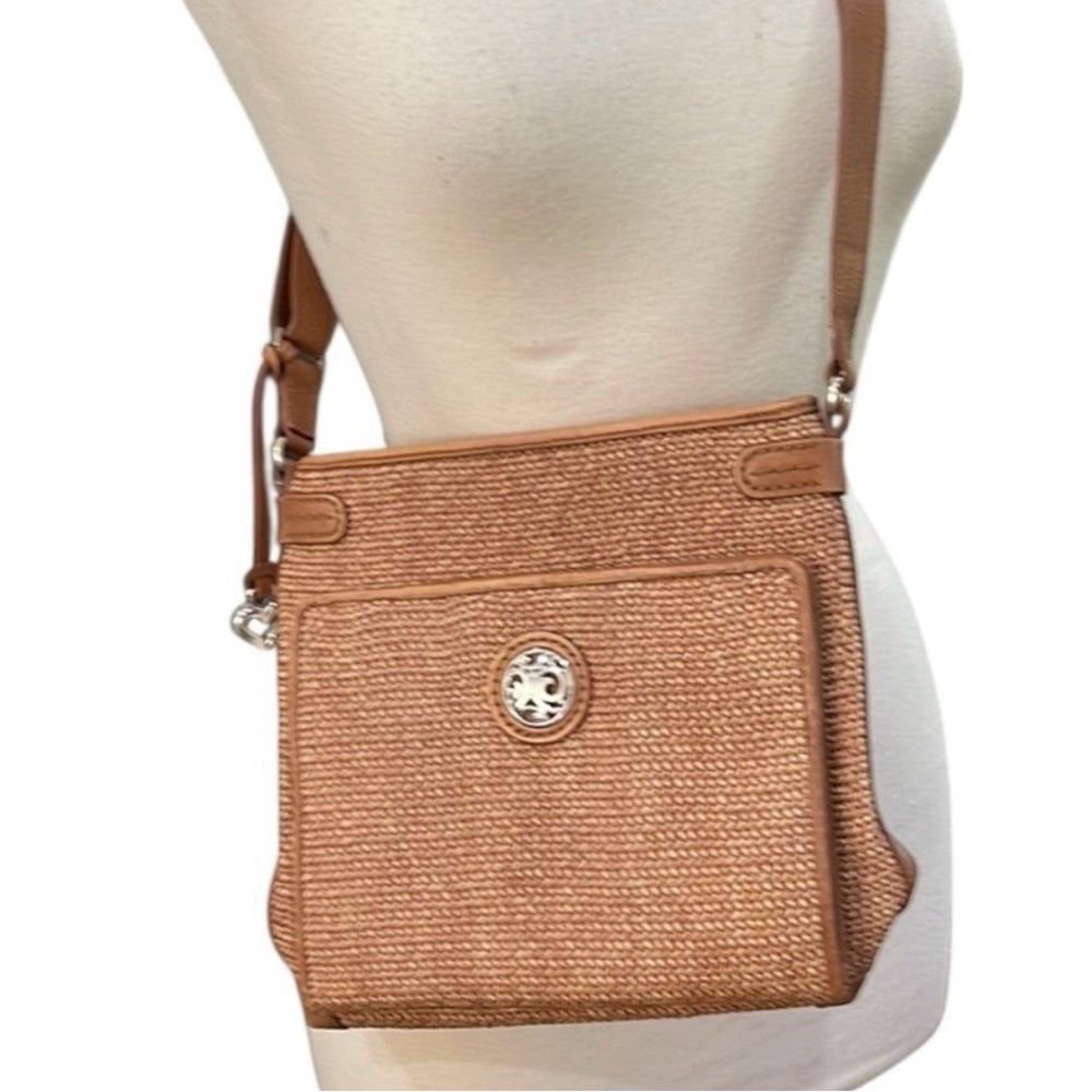 Brighton London Groove Rafia Sadie Organizer Crossbody EUC MSRP $320
